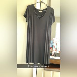 Cupio black t shirt dress women’s size large